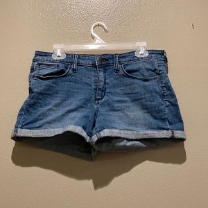 universal thread mid waist denim shorts, size 12/31